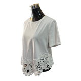 Polera Algodón Acabado Macramé