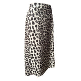 Falda Maxi Viscosa Seda Animal Print Cintura Elásticada