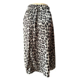 Falda Maxi Viscosa Seda Animal Print Cintura Elásticada