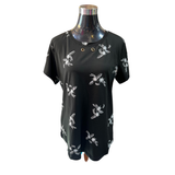Polera Algodón Encanto Floral Ojetillo