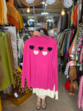 Sweater Spandex Cuello Alto Corazones