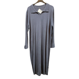 Vestido Lana Spandex Cuello Camisero