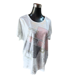 Polera Metalizada Diseño Rombo Con Tachas