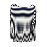 Polera Adina Algodón Stretch Cuello V Lineas