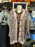 Chaleco Largo Animal Print Chapita Corazón
