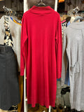 Vestido Largo Lana Spandex Cuello Alto Con Bolsillo Z&Y