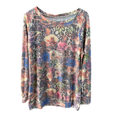 Polera Lanilla Suave Floreada con Brillos