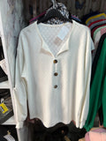 Blusa Algodón Boton Manga Larga