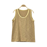 Polera Sin Mangas Algodón Vivo Metalico